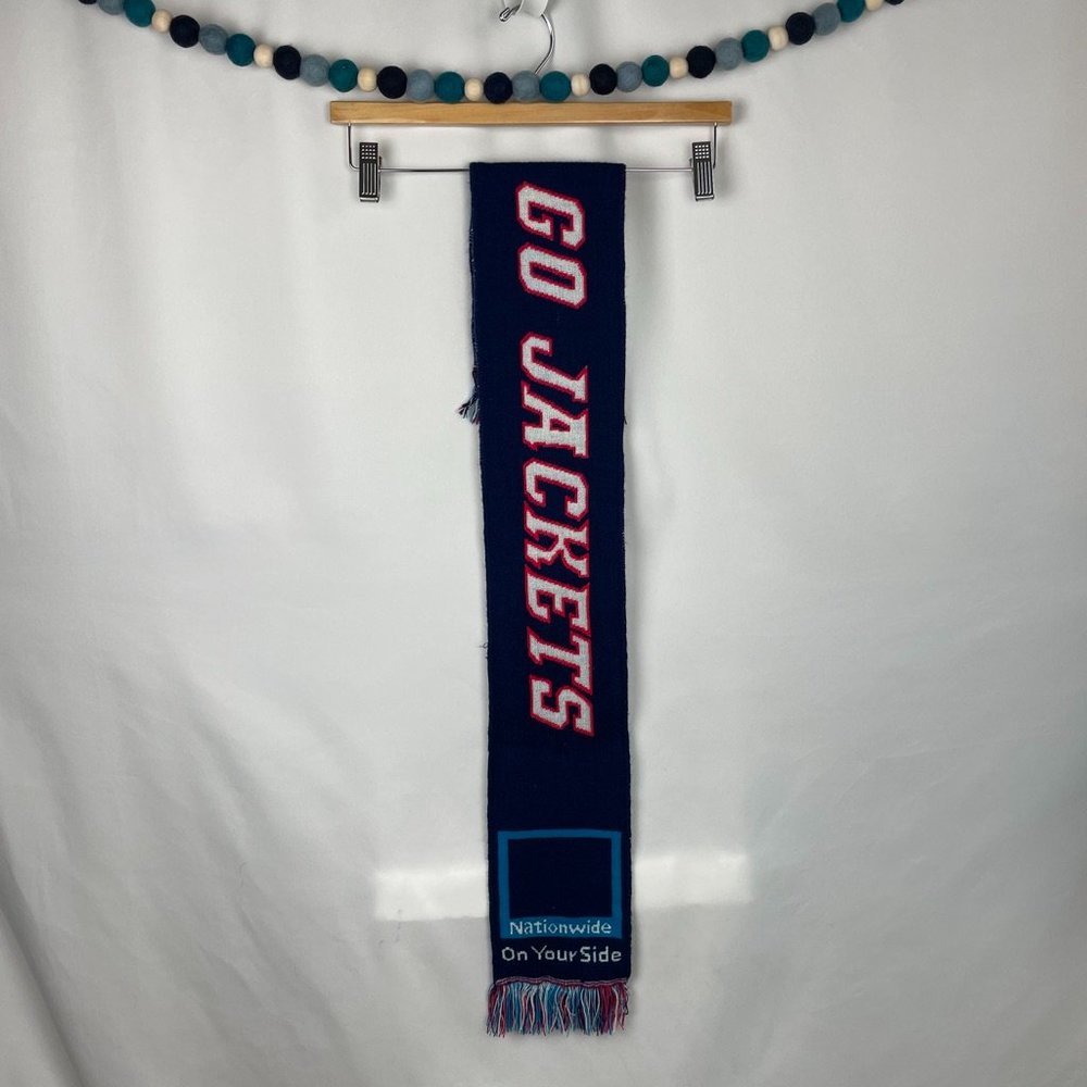 Columbus Blue Jackets CBJ Hockey Nationwide On Your Side Logo Scarf Blue Red